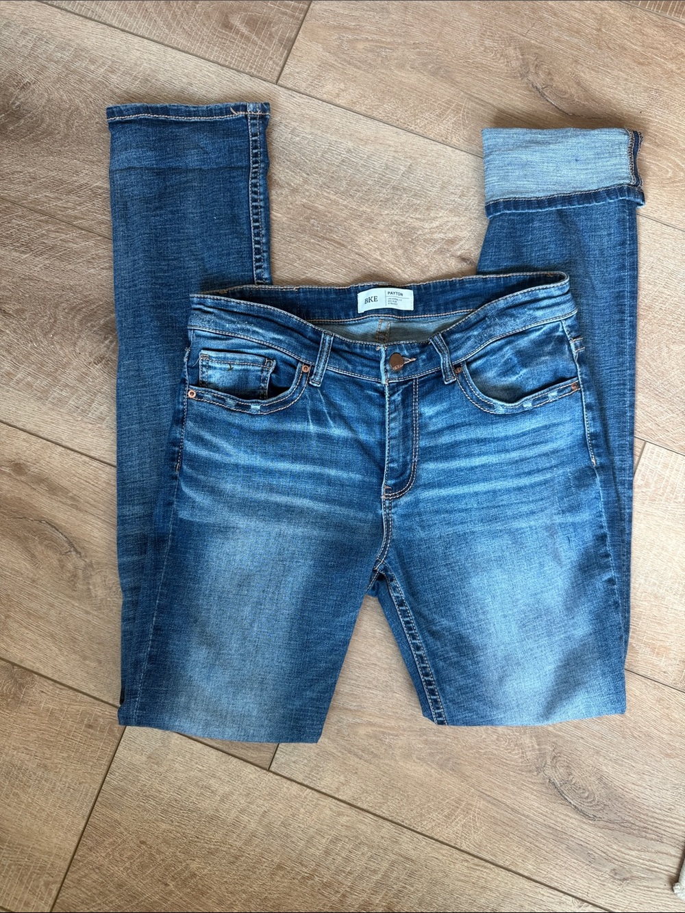 BKE Women's Medium Blue Skinny Jeans